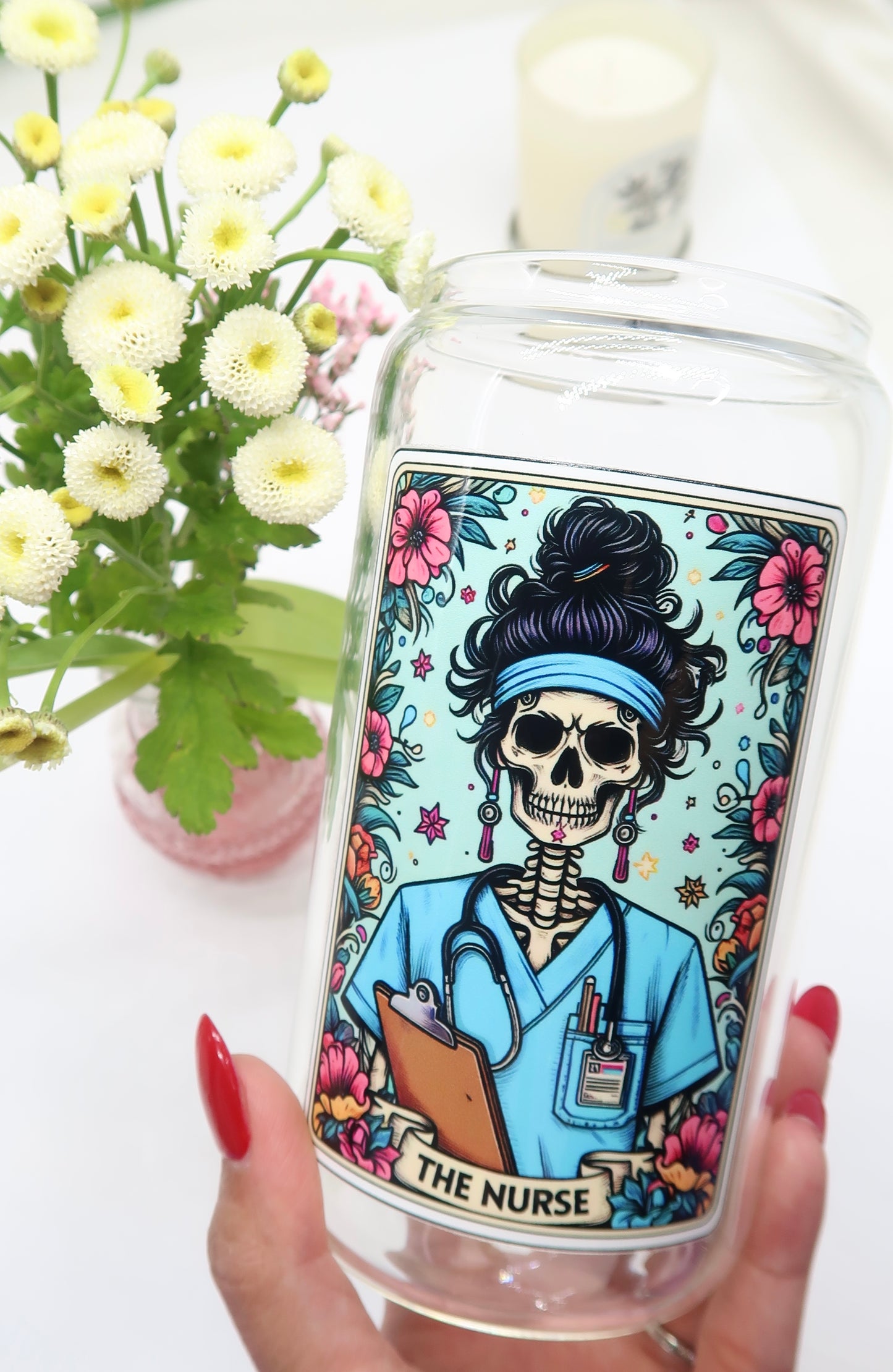 Skeleton Tarot Cards Collection - The Nurse