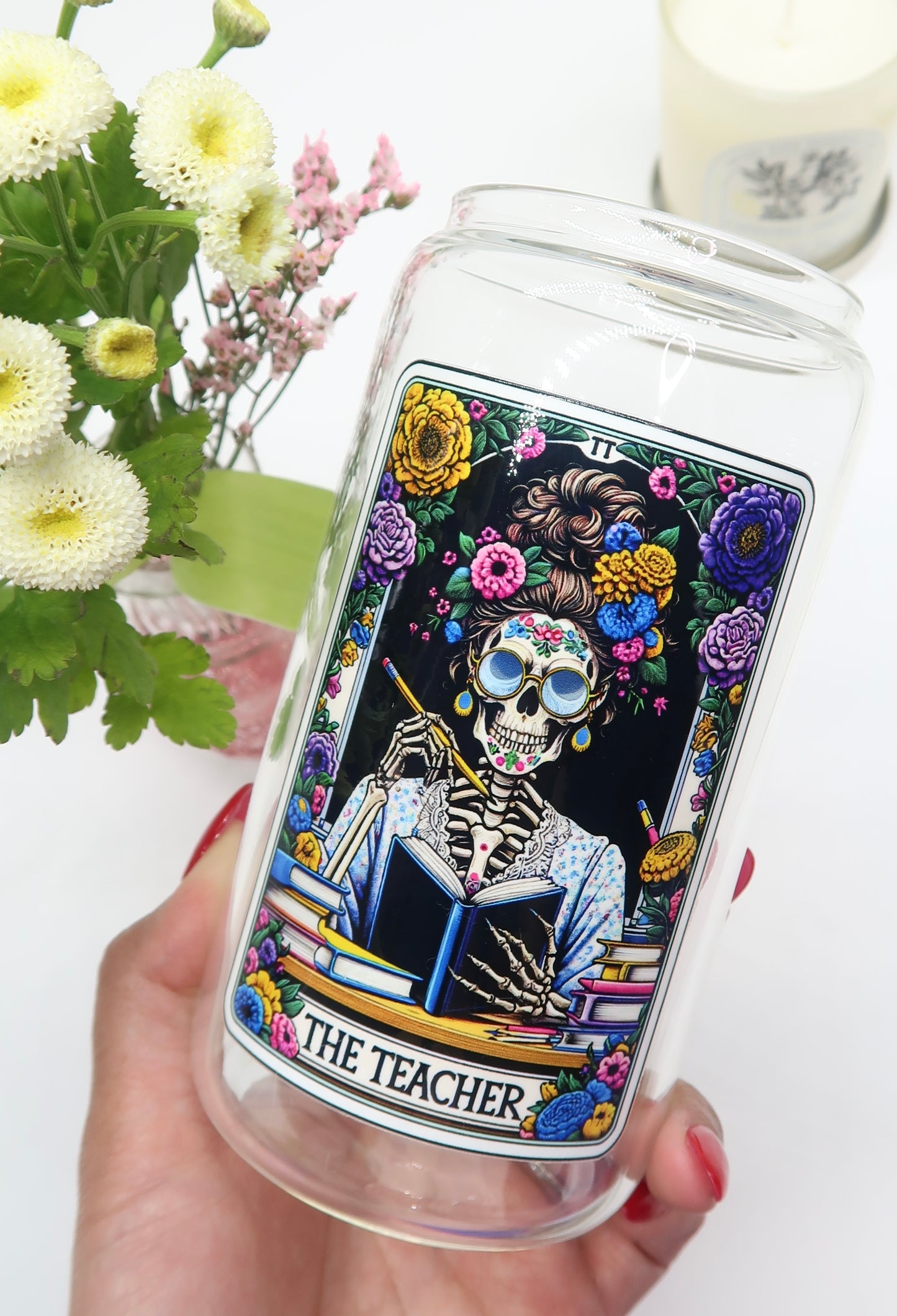 Skeleton Tarot Cards Collection - The Teacher