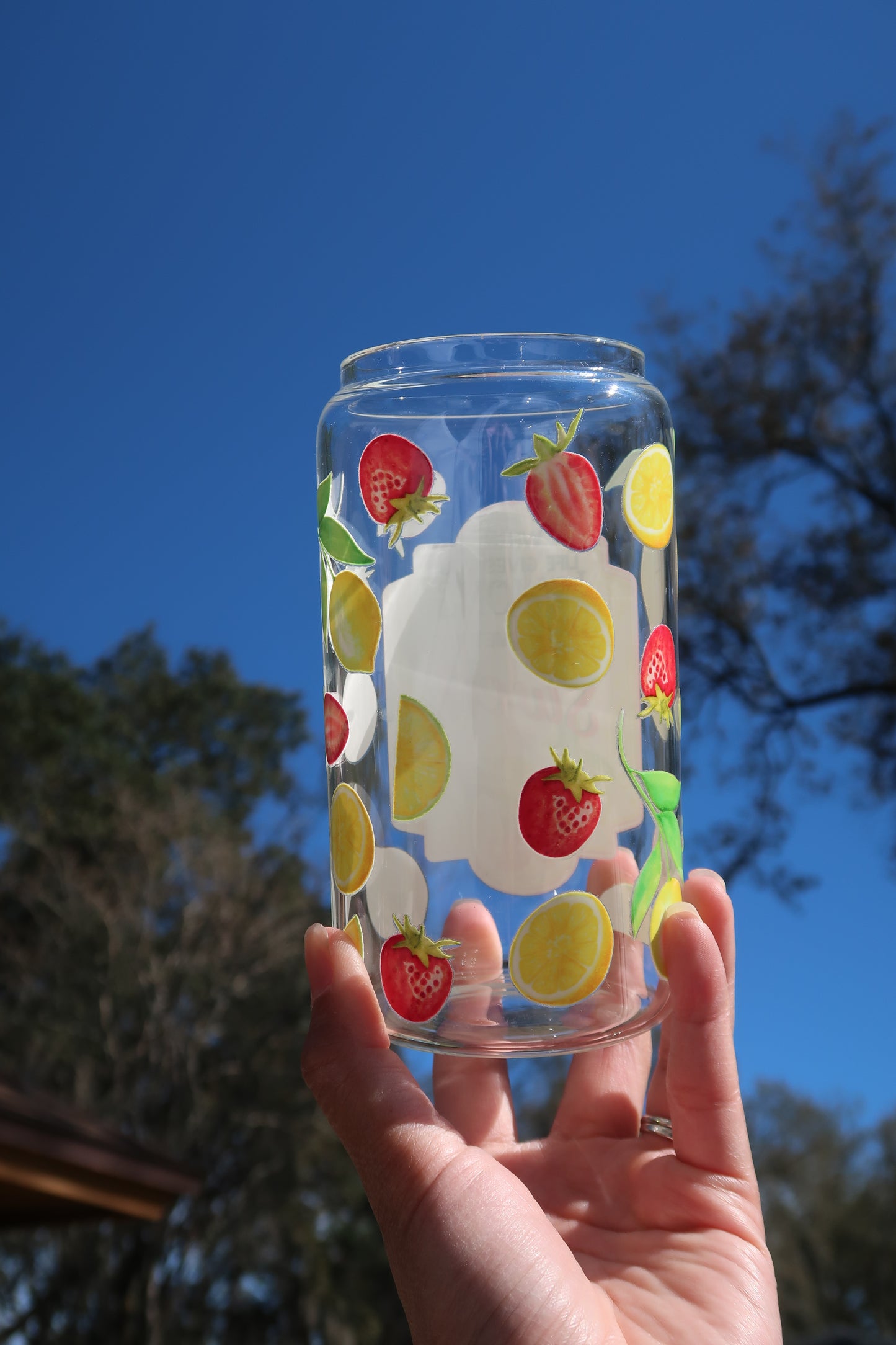 16oz Glass Cup - Make Something Sweet