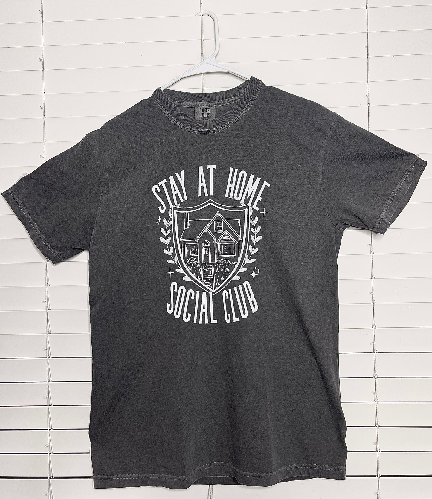Stay At Home Social Club Tshirt (Pepper and Black)