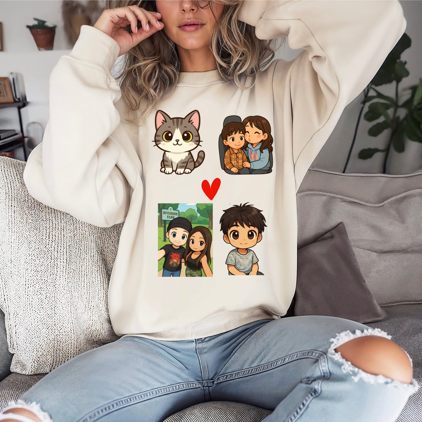 Custom Chibi Family Shirt | Personalized Family Illustration Tee
