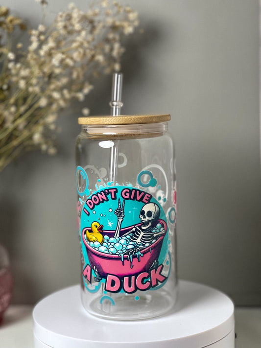 I Don’t Give A Duck 16oz Glass Cup