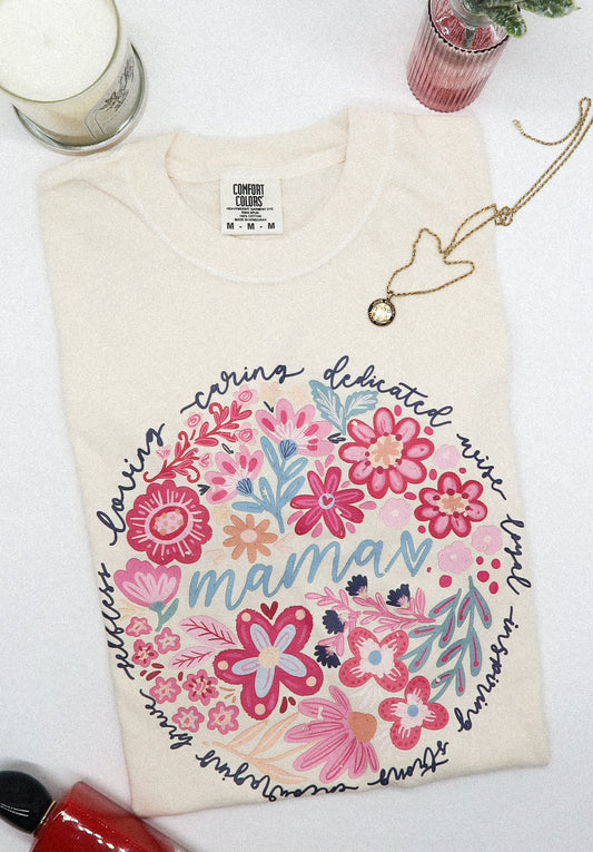 Round Mama Print Tees