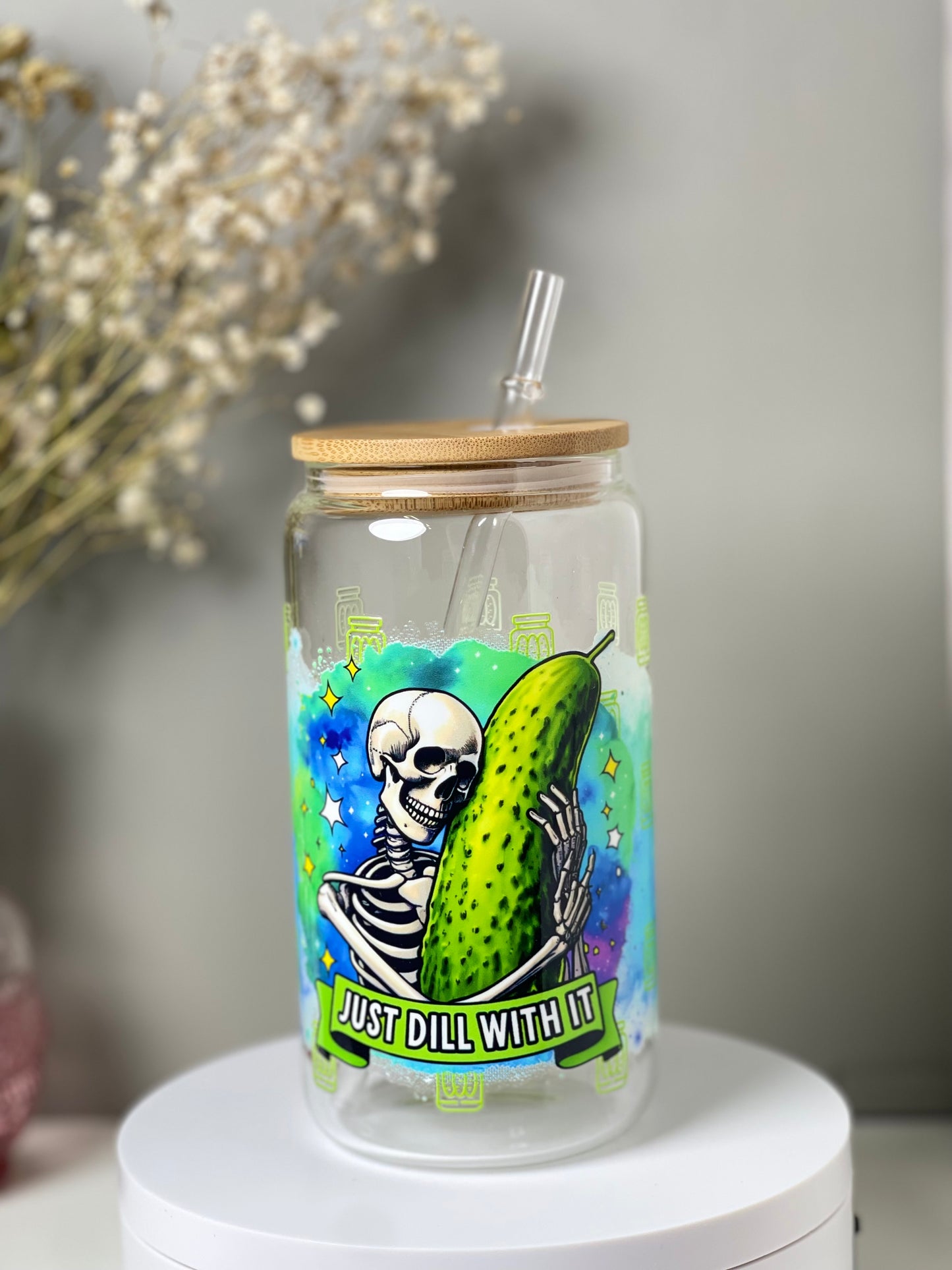 Just Dill With It 16oz Glass Cup
