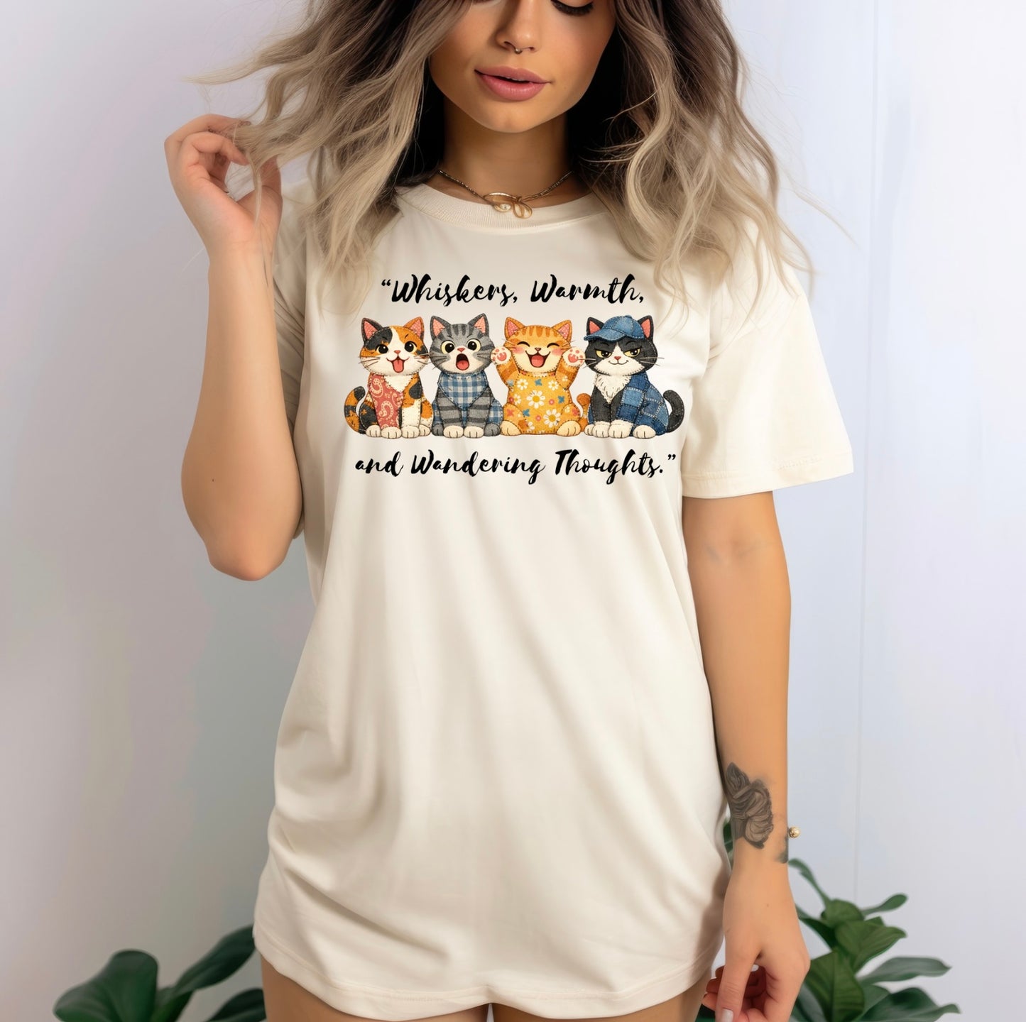 Whiskers, Warmth and Wandering Thoughts Tees
