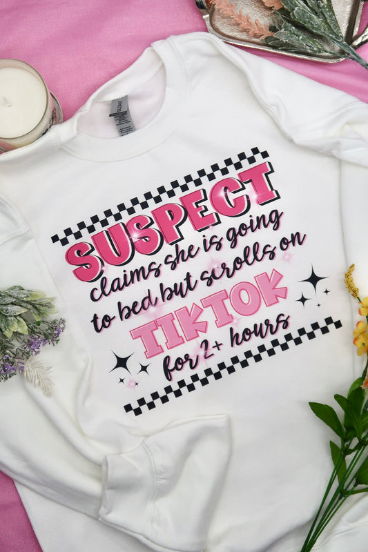 Suspect Claims She Going To Bed Crewneck