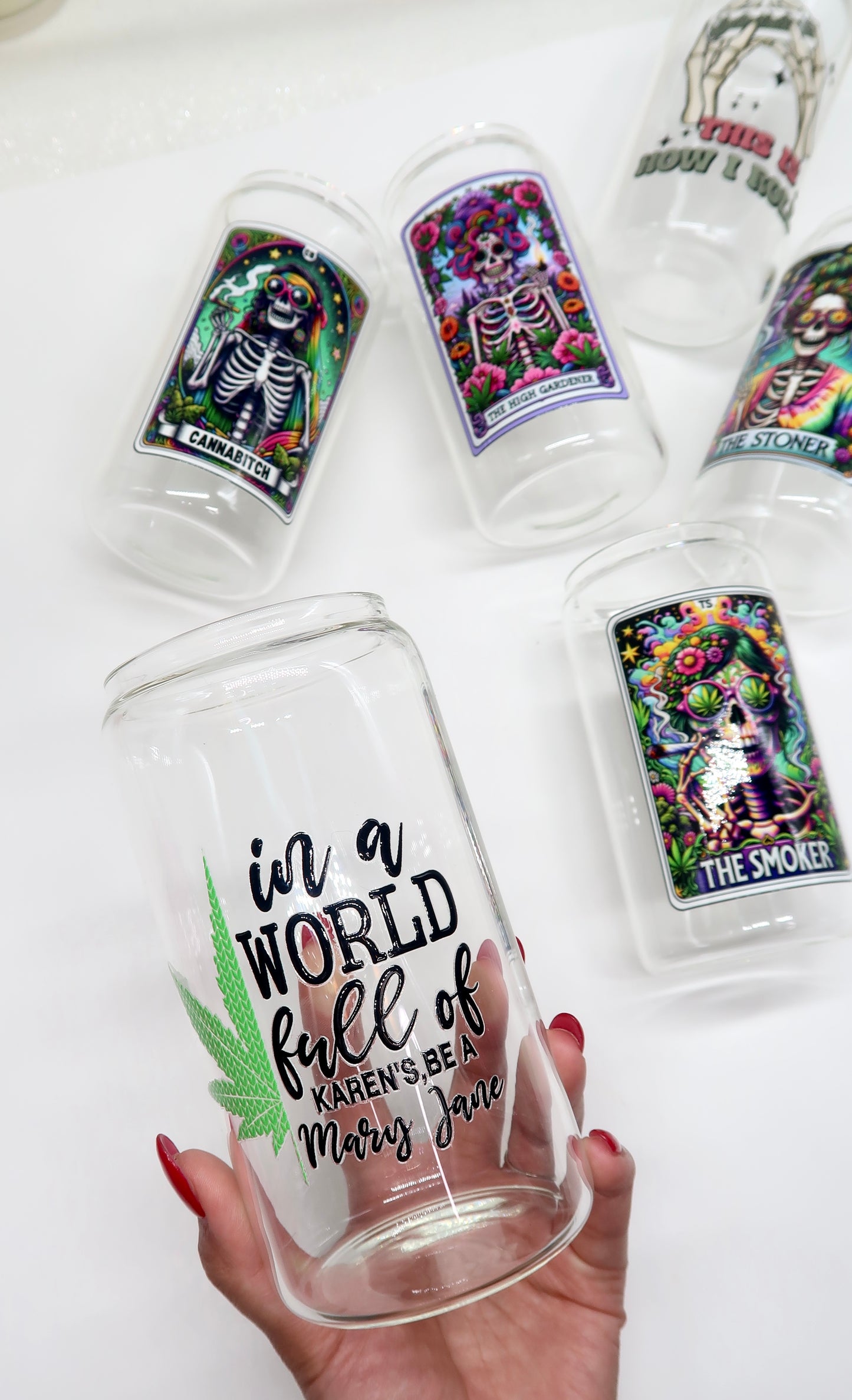 Be Mary Jane 16oz glass cup