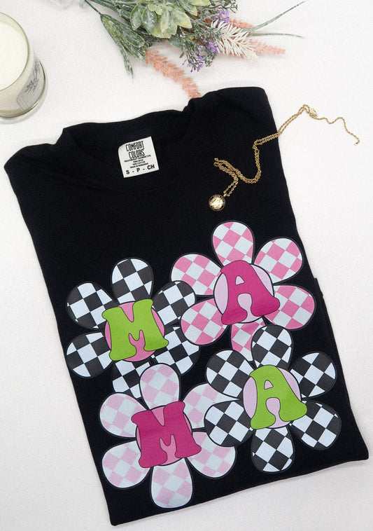 Checkered Mama Tshirt