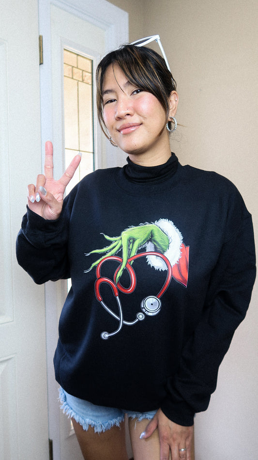 Nurse Christmas GMAN Stethoscope Crewneck