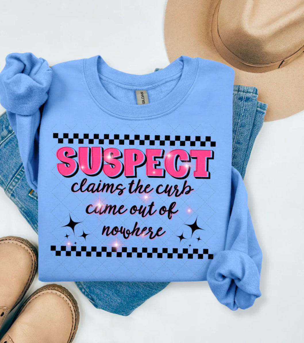 Suspect Claims The Curb Came Out OF Nowhere Sweatshirt