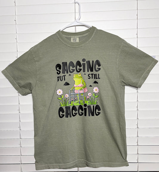 Sagging But Still Gagging Tshirt (Light Green)