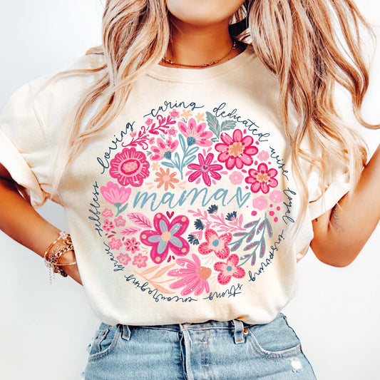Round Floral Mama
