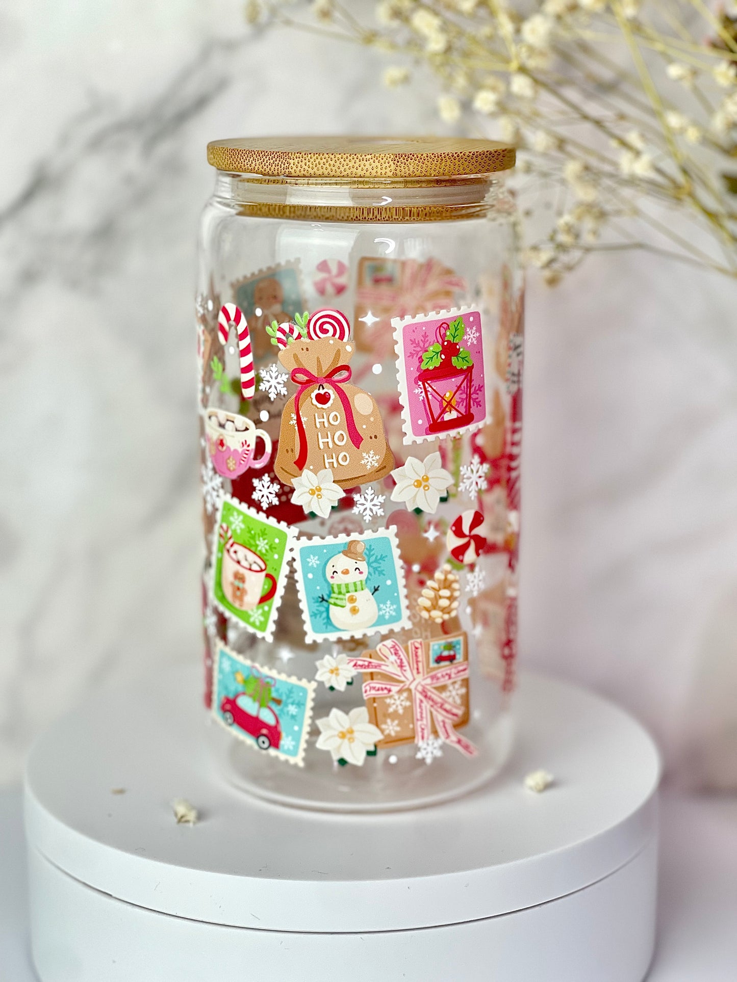 Letter To Santa 16oz Glass Cups [Double Sided]